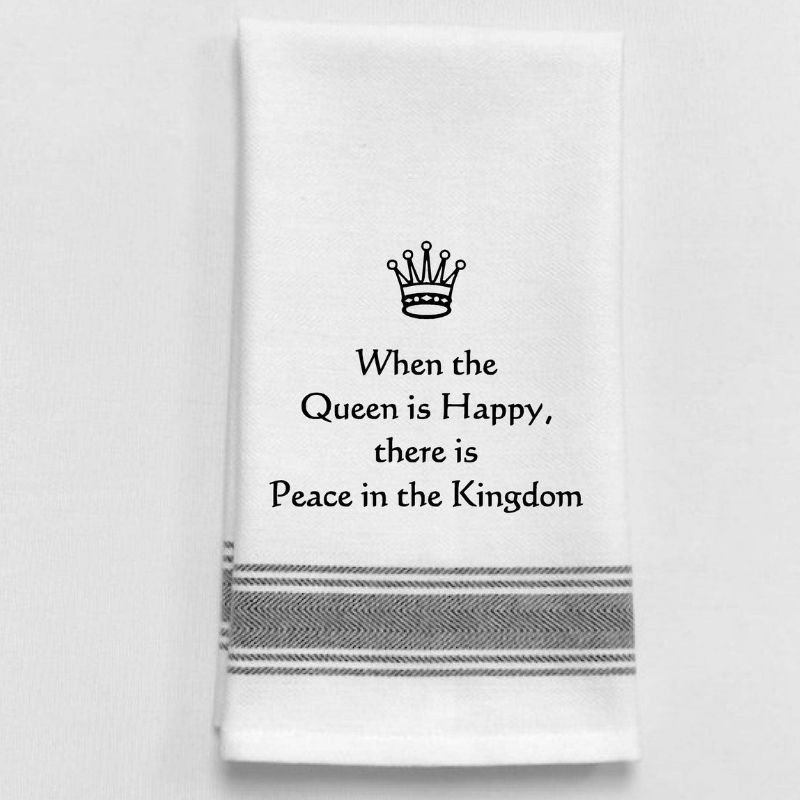 Queen is Happy Tea Towel